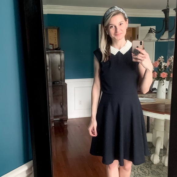 Betsy Johnson Navy Fit & Flare Dress - Picture 1 of 7